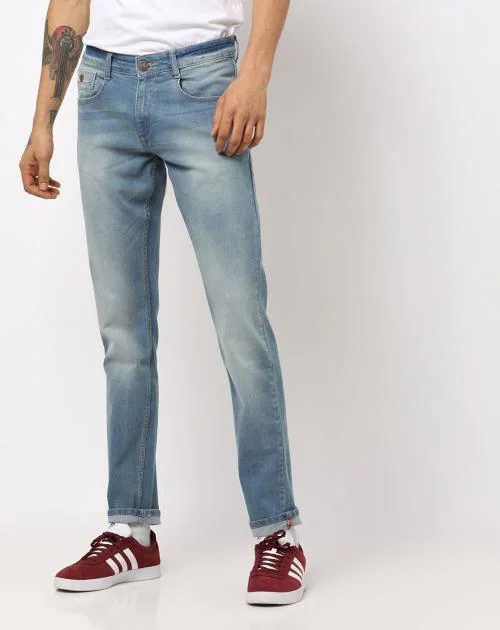 Men Mid-Wash Skinny Fit Jeans