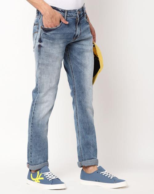 Buy Washed Slim Fit Jeans Online at Best Prices in India JioMart.