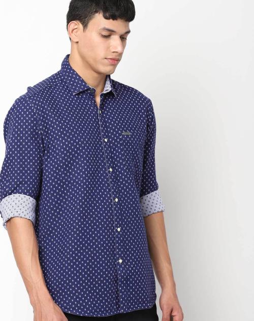 Men Printed Extra Slim Fit Reversible Casual Shirt