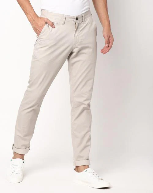Slim Fit Flat-Front Chinos