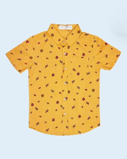 Boys Floral Print Shirt