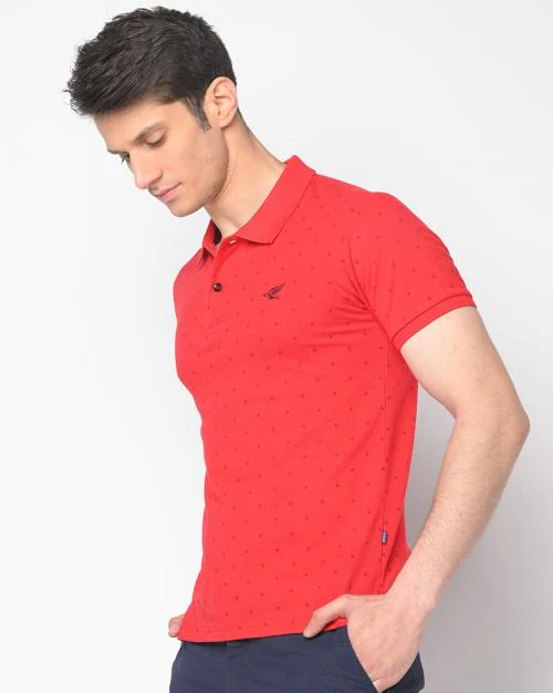 Printed Slim Fit Polo T-Shirt