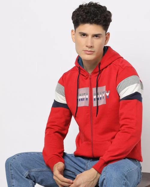 Zip-Front Hoodie with Kangaroo Pocket