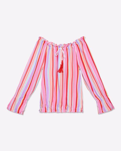 Striped Off-Shoulder Top