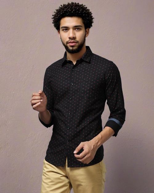Men Printed Slim Fit Shirt