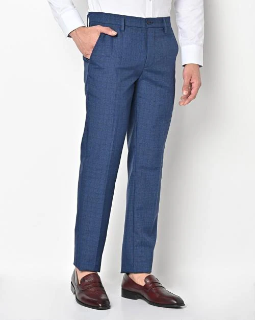 Checked Slim Fit Trousers