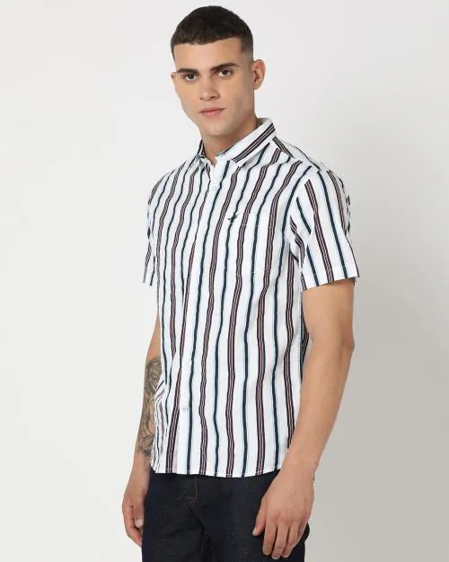 Men Striped Slim Fit Shirt