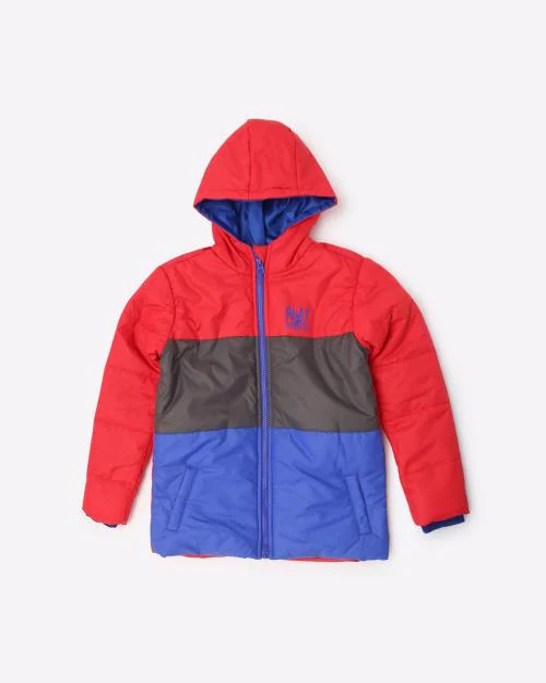 Colorblock Zip-Front Hoodie