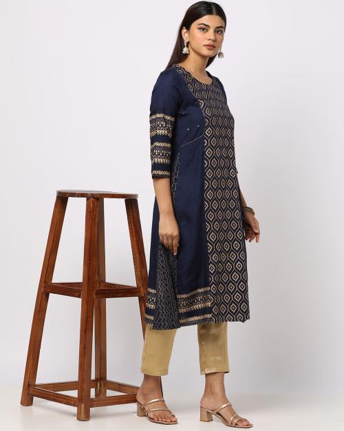 Printed A-Line Kurta