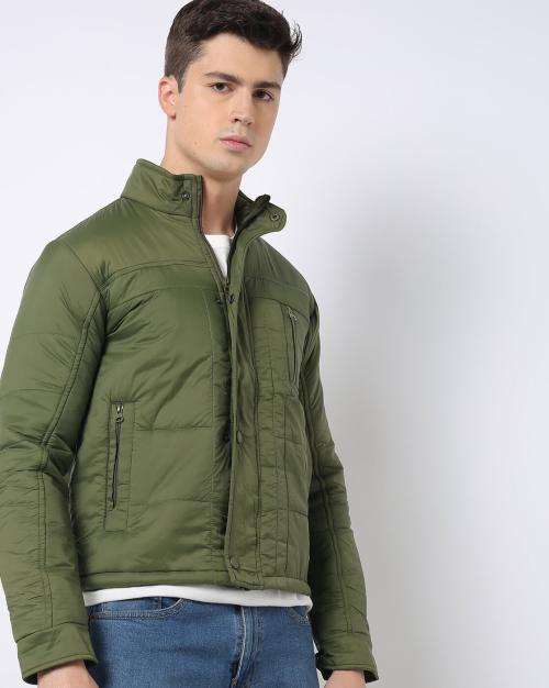 Slim Fit Jacket with Concealed Zip Placket