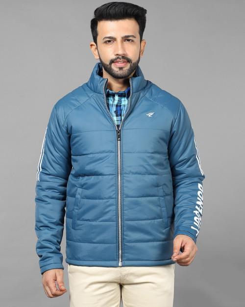 Quilted Printed Zip-Up Jacket