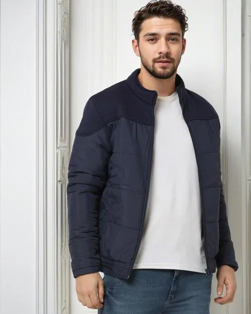 Buy Men Colourblock Slim Fit Puffer Jacket Online at Best Prices in India JioMart.