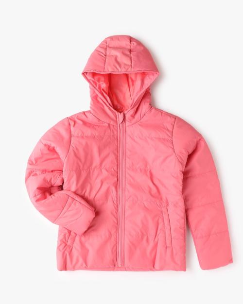 Zip-Front Hooded Puffer Jacket