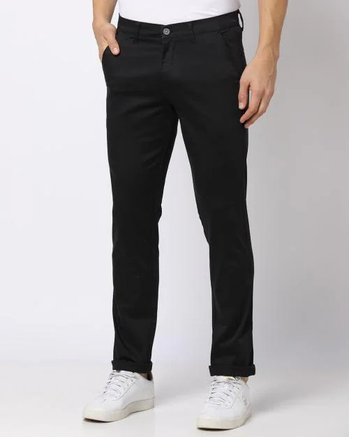 Slim Fit Flat-Front Chinos