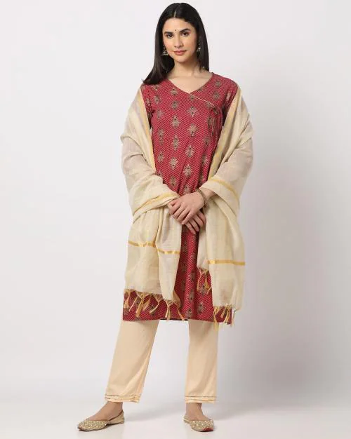 Printed Straight Kurta Suit Set