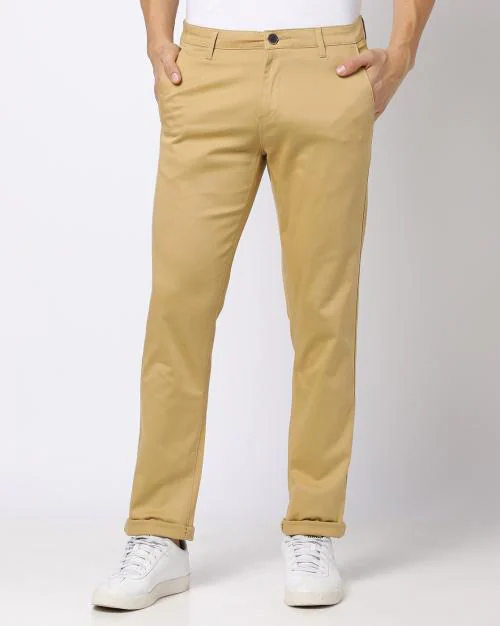 Buy Tapered Fit FlatFront Trousers Online at Best Prices in India