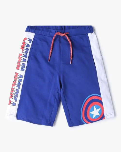Captain America Print Shorts