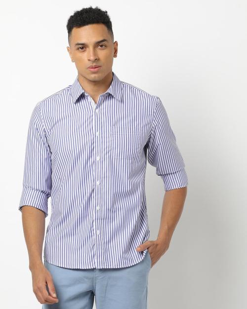 Men Striped Slim Fit Shirt