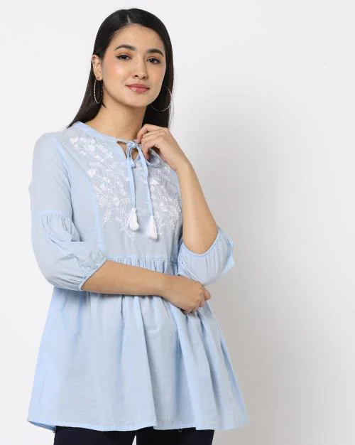 Floral Embroidered Tunic