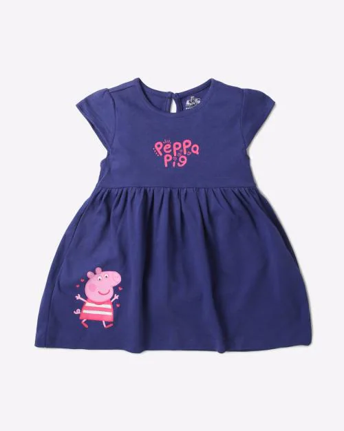 Peppa Pig Print Fit & Flare Dress with Briefs