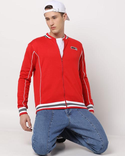 Zip-Front Sweatshirt with Insert Pockets