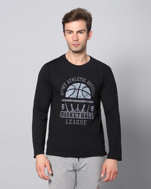 Slim Fit Full-Length Sleeve Crew Neck T-Shirt