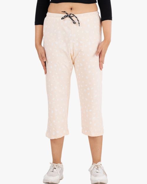 Printed Capris with Drawstring Waist