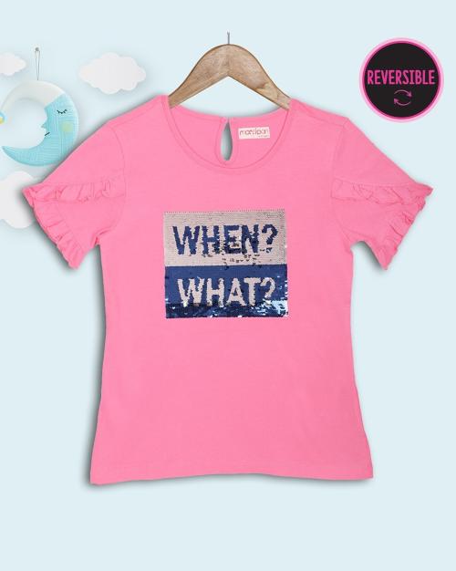 Sequinned Embellished Round-Neck Top