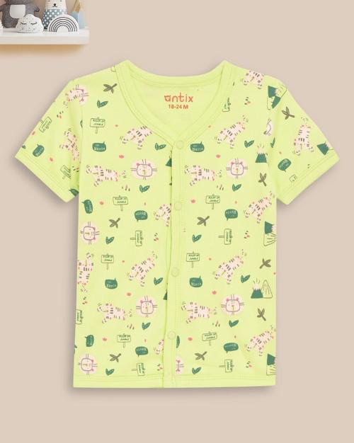 Printed V-Neck Jhabla