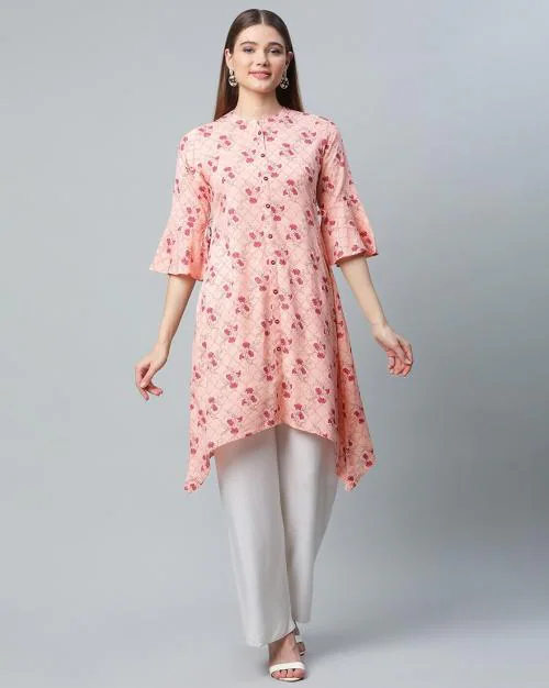 Floral Print A-Line Kurta