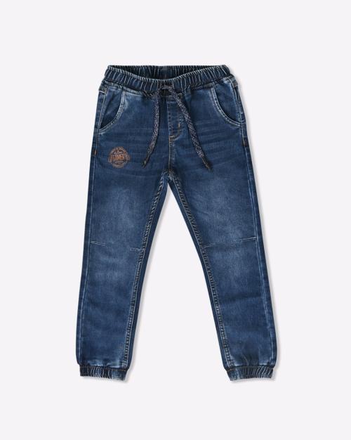 Washed Mid-Rise Jeans