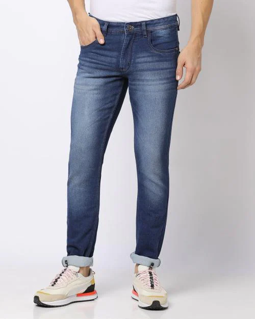 Buy Mid-Wash Slim Fit Jeans Online at Best Prices in India - JioMart.