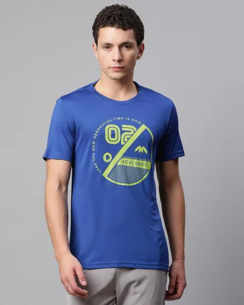 Slim Fit Graphic Print Crew-Neck T-Shirt