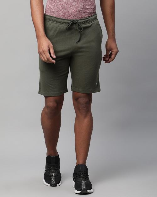 Slim Fit Knit Shorts with HD Logo Print