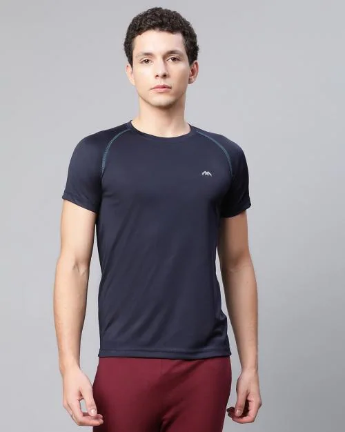 Slim Fit Crew-Neck T-Shirt with Logo Print