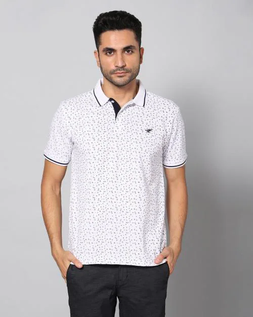 Printed Slim Fit Polo T-Shirt
