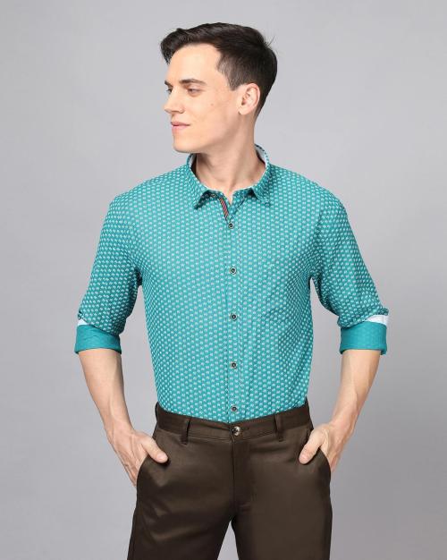 Buy Men Micro Print Slim Fit Shirt Online at Best Prices in India JioMart.