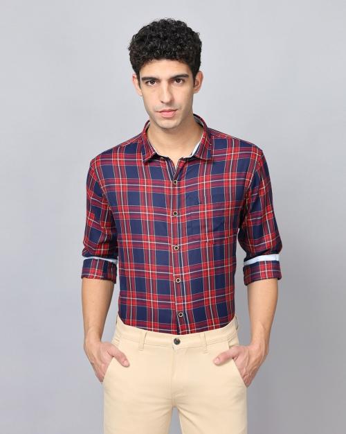 Buy Men Checked Slim Fit Shirt Online at Best Prices in India JioMart.