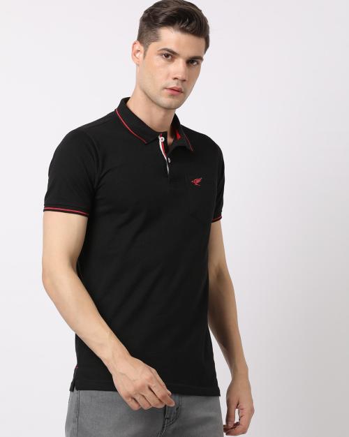 Slim Fit Polo T-Shirt with Patch Pocket