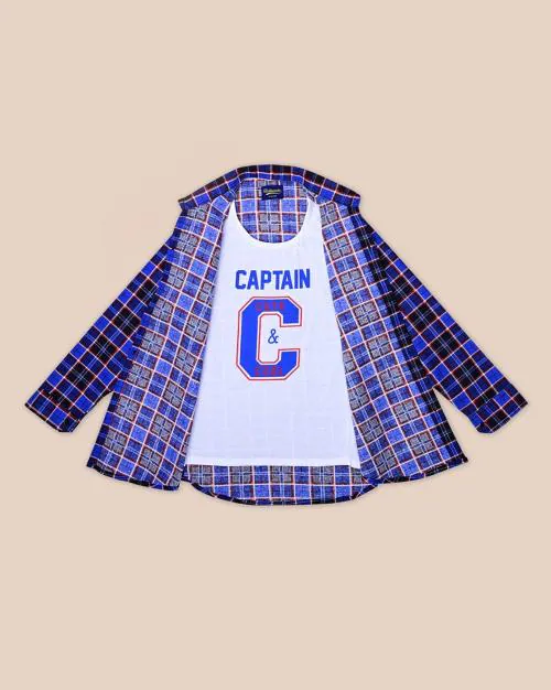 Checked Twofer Shirt