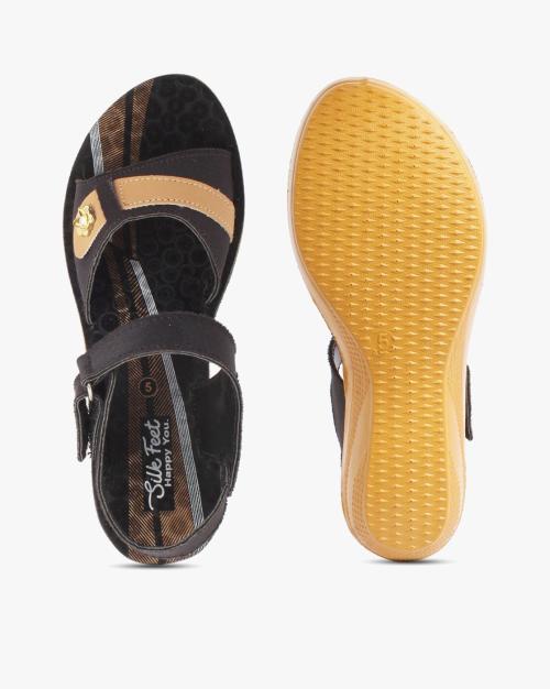 Women Open-Toe Wedges with Velcro Closure