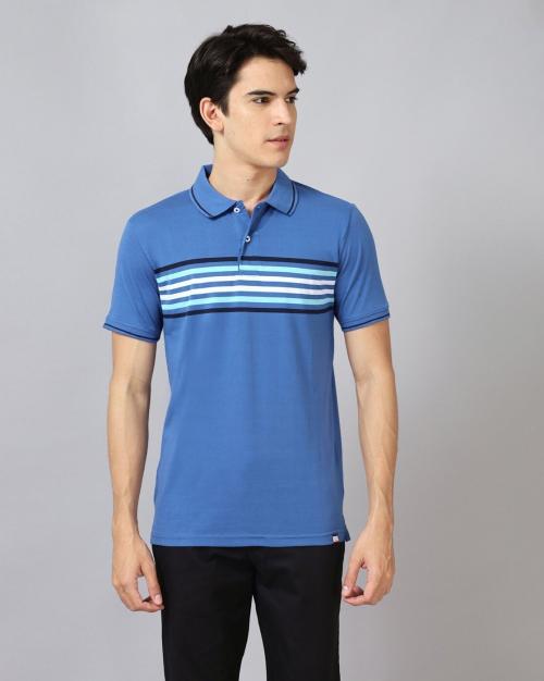 Striped Slim Fit Polo T-Shirt