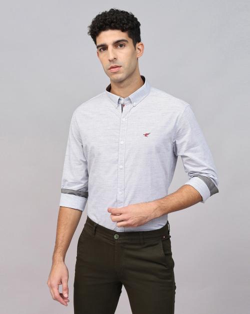 Men Striped Slim Fit Shirt