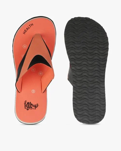Thong-Strap Flip-Flops with Printed Footbed