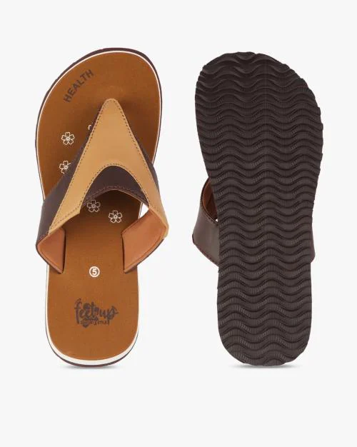 Thong-Strap Flip-Flops with Printed Footbed