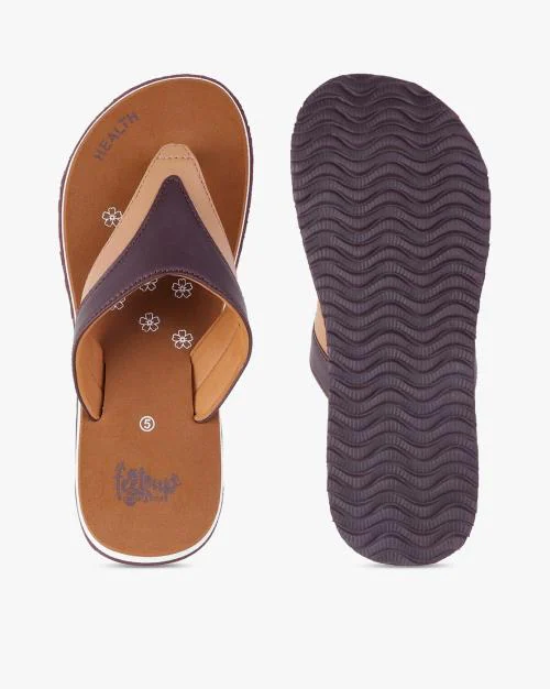 Thong-Strap Flip-Flops with Printed Footbed