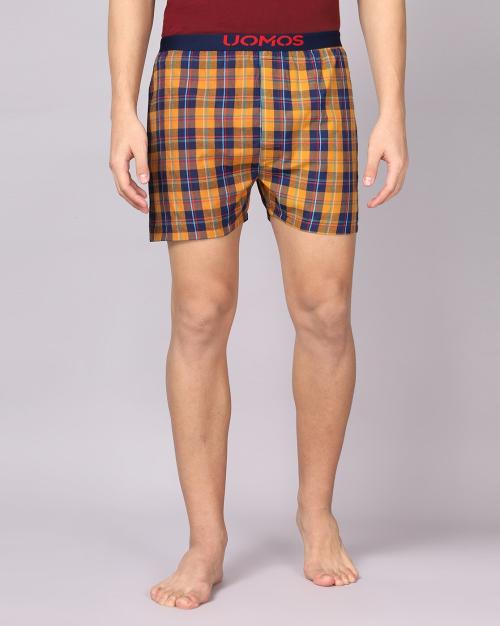 Checked Boxers with Patch Pocket