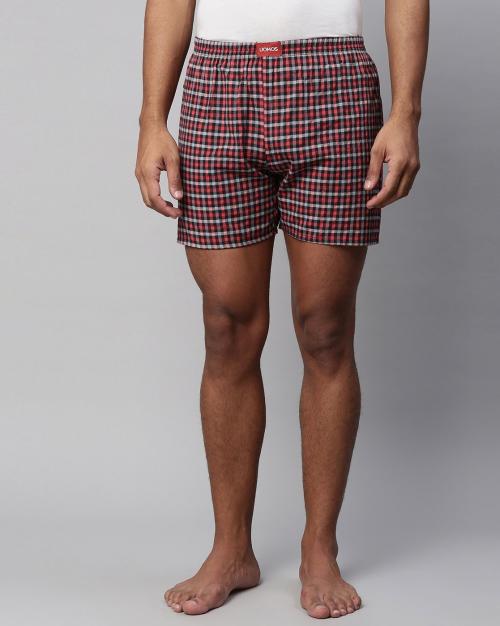 Buy Checked Boxers with Elasticated Waist Online at Best Prices in ...