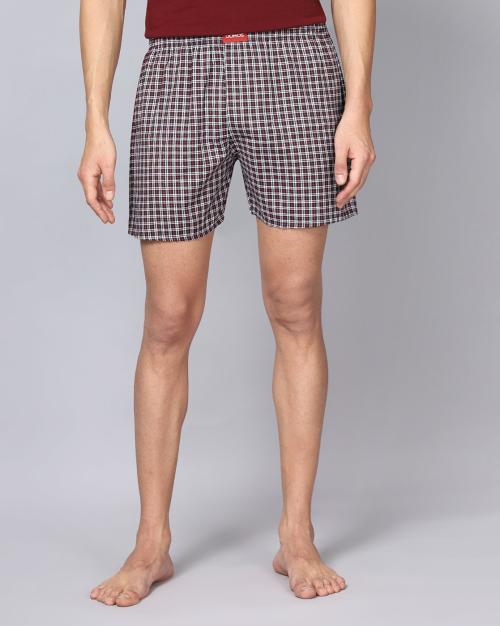 Checked Boxers with Elasticated Waist