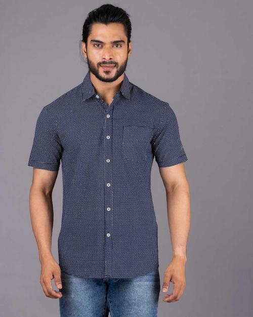 Men Printed Slim Fit Shirt